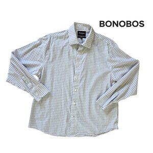 Bonobos Everyday Dress Shirt – White Plaid – Men’s Size Large, Standard Short